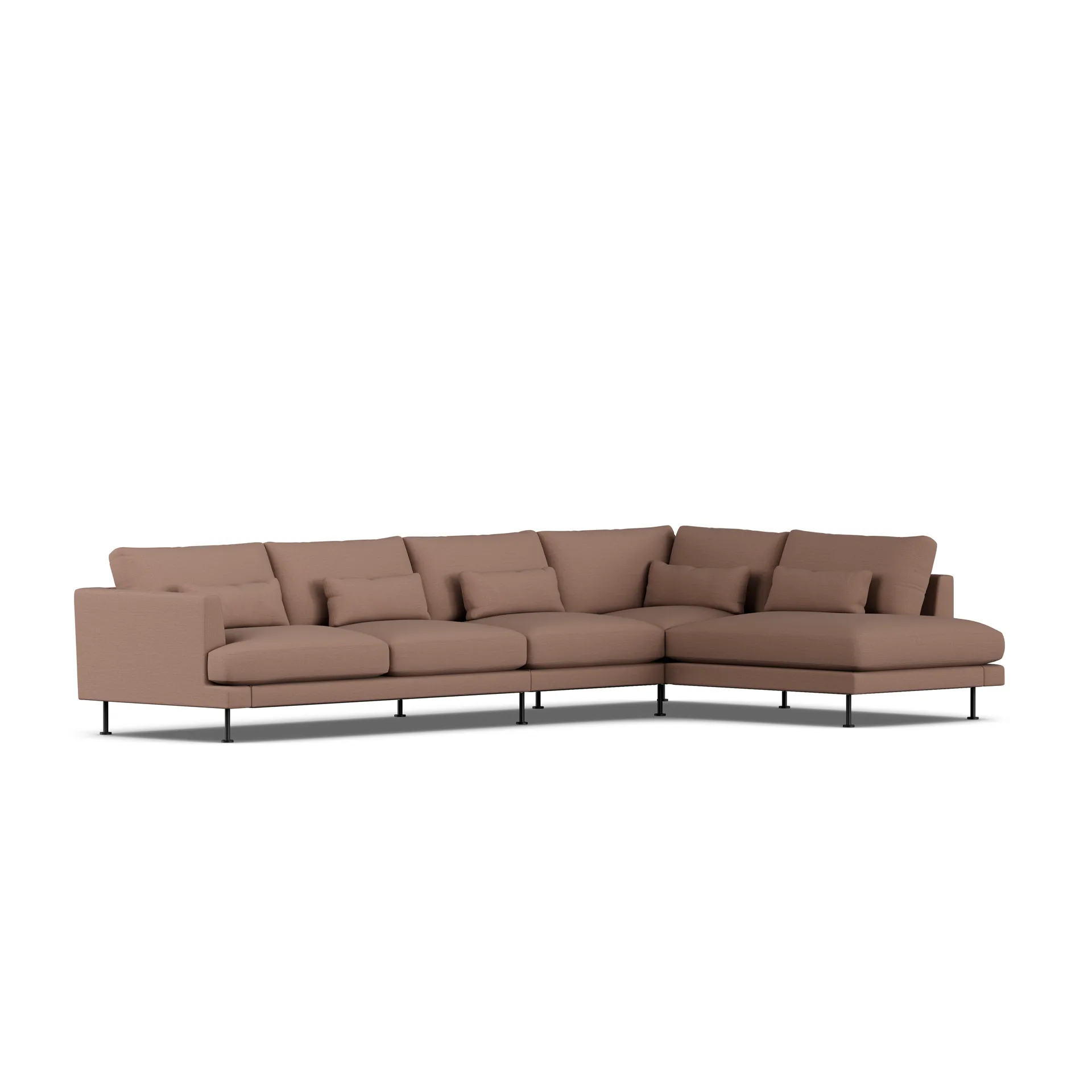 Bredhult sofa, Same Rust 6675-svart stål, 4-seters B1 1898
