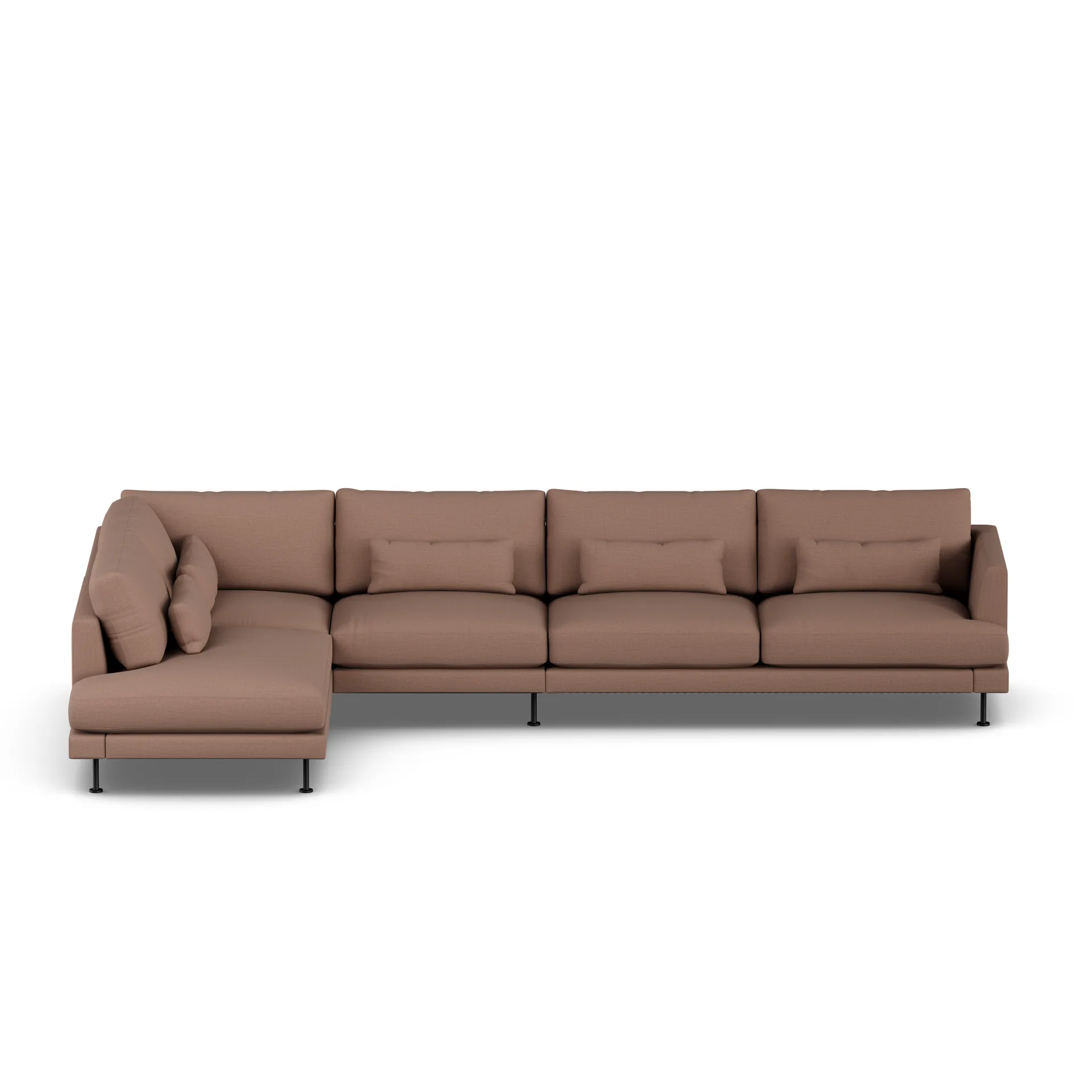Bredhult sofa, Same Rust 6675-svart stål, 4-seters B2 1898