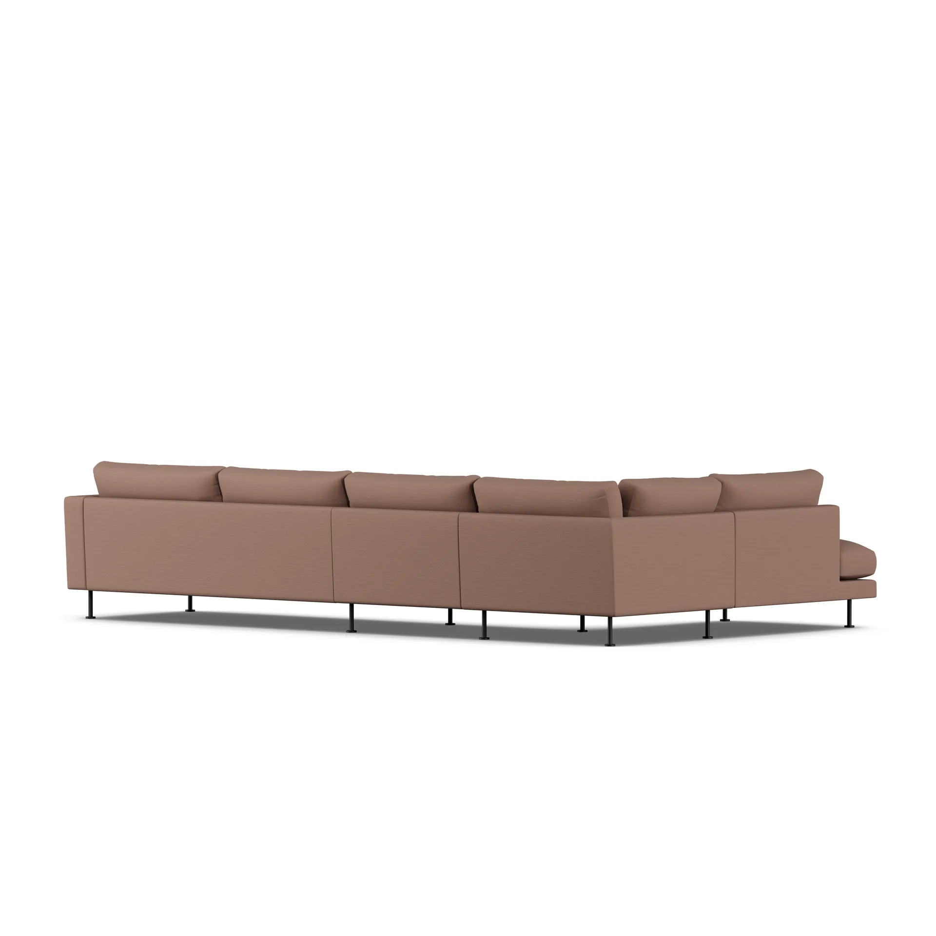 Bredhult sofa, Same Rust 6675-svart stål, 4-seters B2 1898