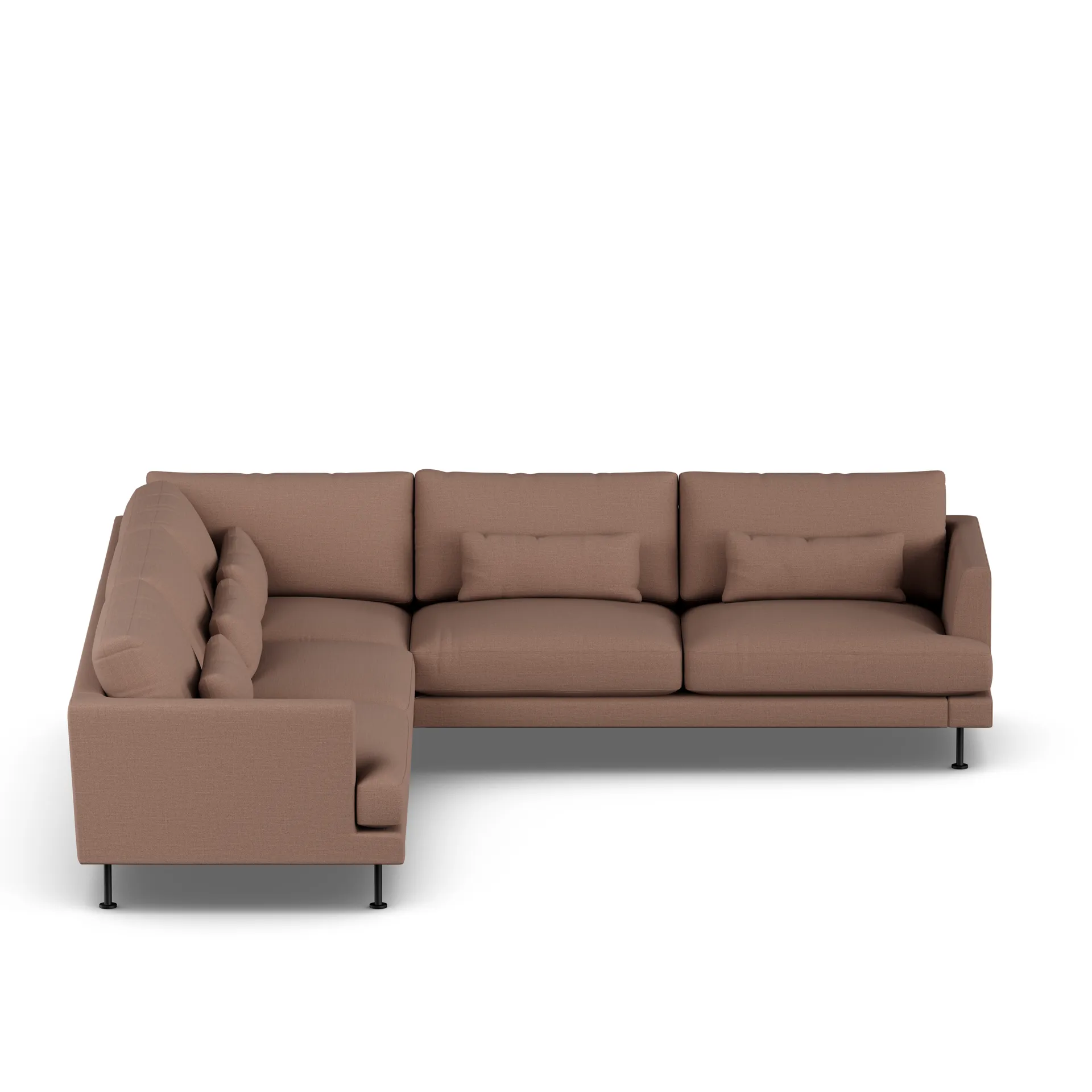 Bredhult sofa, Same Rust 6675-svart stål, hjørnesofa F 1898