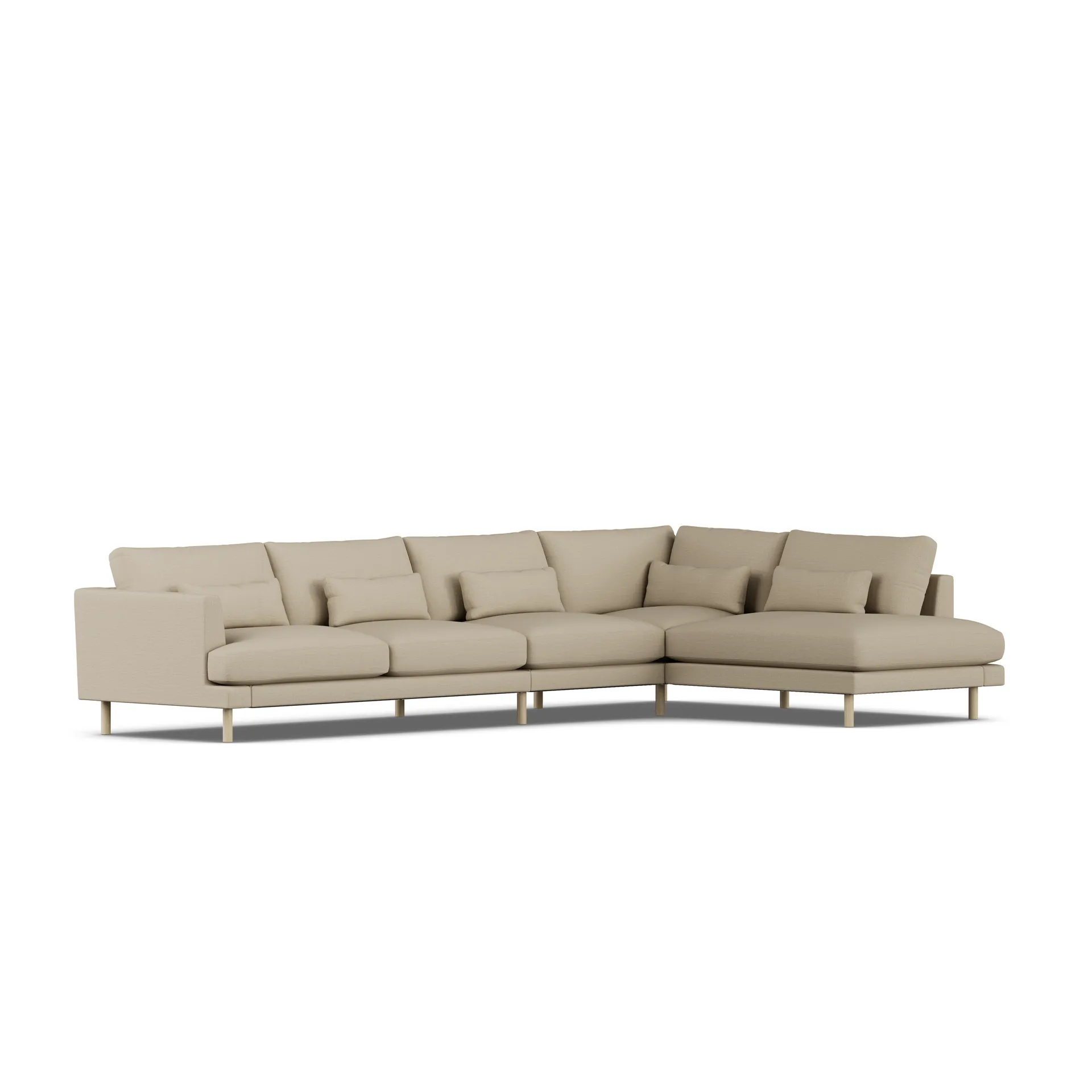 Bredhult sofa, Same Sand 6672-hvitoljet eik, 4-seters B1 1898