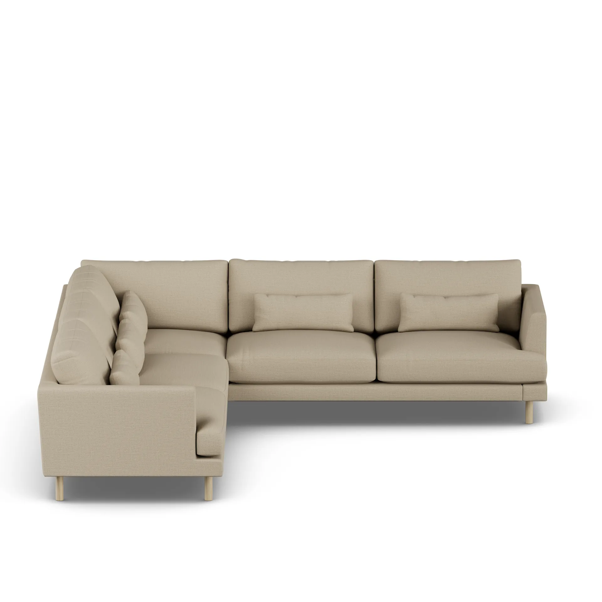 Bredhult sofa, Same Sand 6672-hvitoljet eik, hjørnesofa F 1898