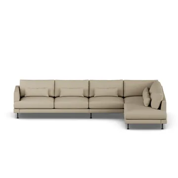Bredhult sofa - Same Sand 6672-svart stål, 4-seters B1 - 1898