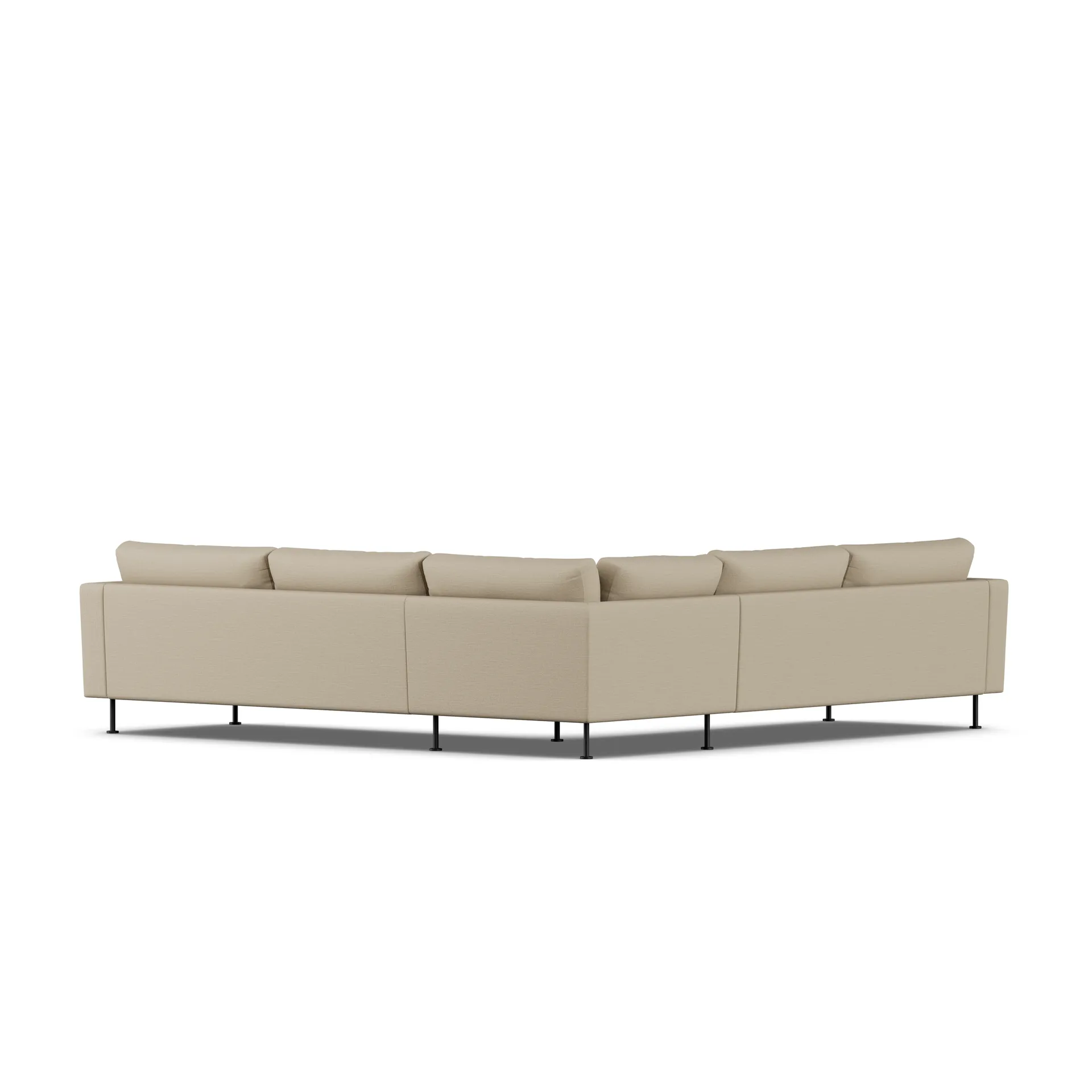 Bredhult sofa, Same Sand 6672-svart stål, hjørnesofa F 1898