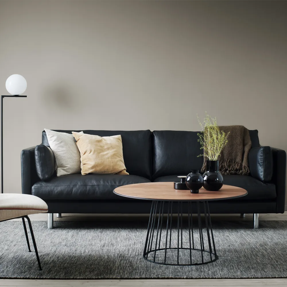 Haga 3-seters sofa, Sevilla Cognac 4003-lys eik 1898