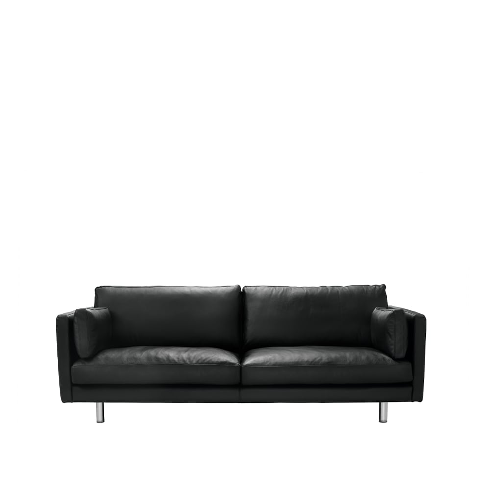 Bilde av 1898 Haga 3-seters sofa Skinn sevilla sort metallben