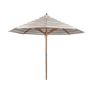 Hisshult parasoll Ø270 cm - Beige stripe-teak - 1898