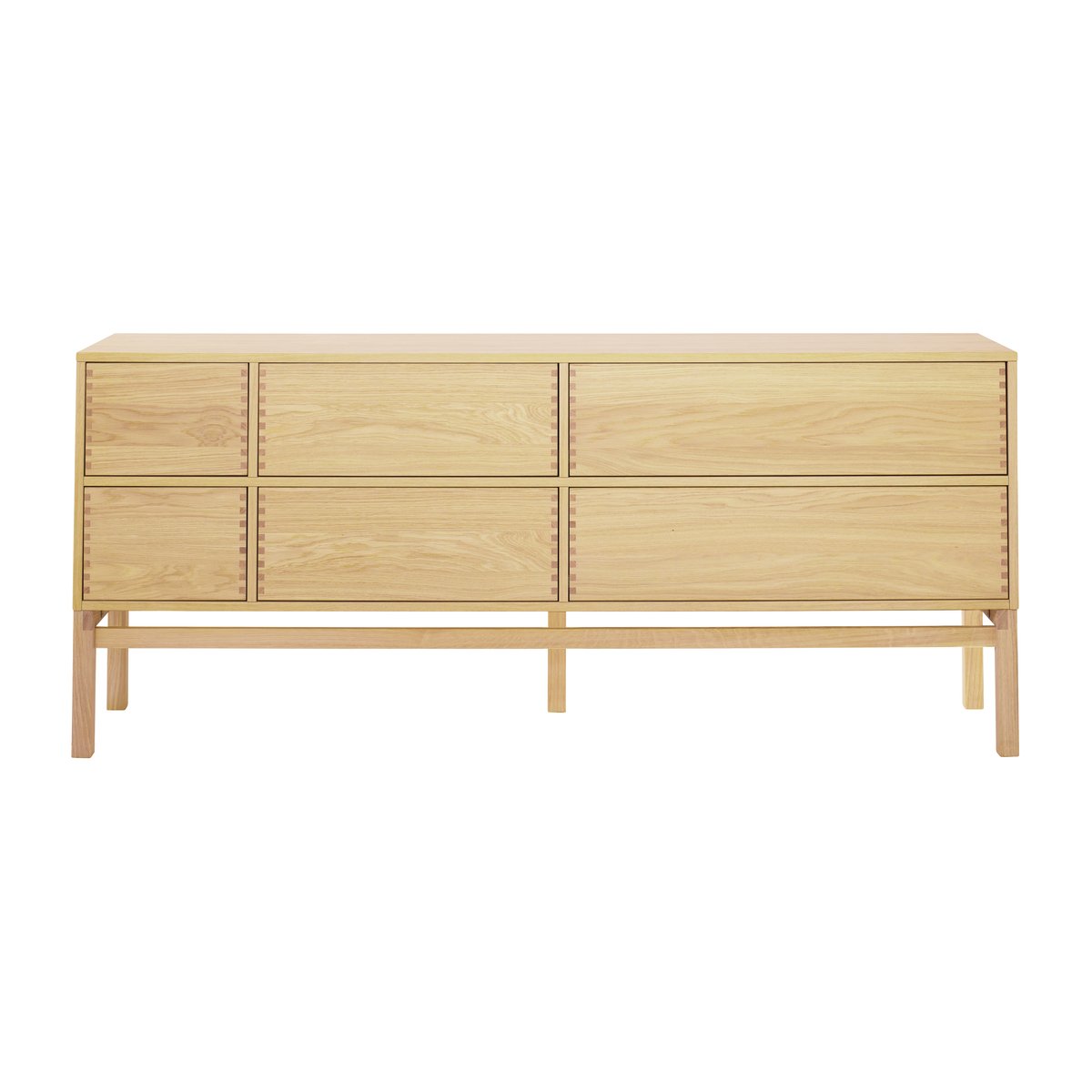 1898 Hylte sidebord 6 skuffer 172x73 cm Eik