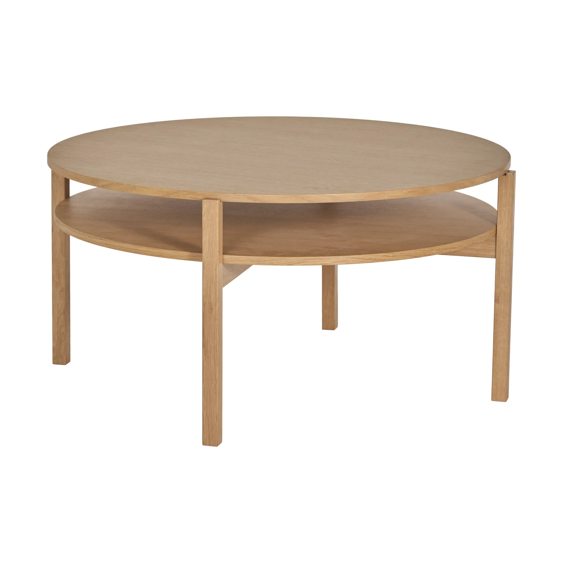 Lid sofabord, Hvitpigmentert eik, Ø90 cm 1898