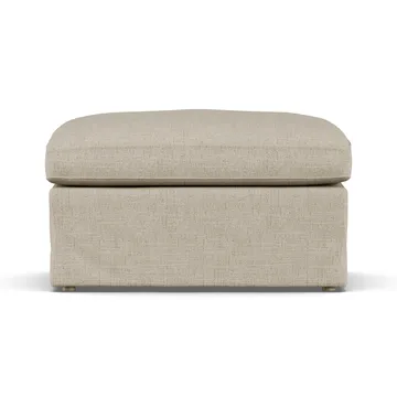Linnevik fotskammel - Bern Beige 0341-hvitoljet eik, med skjørt - 1898