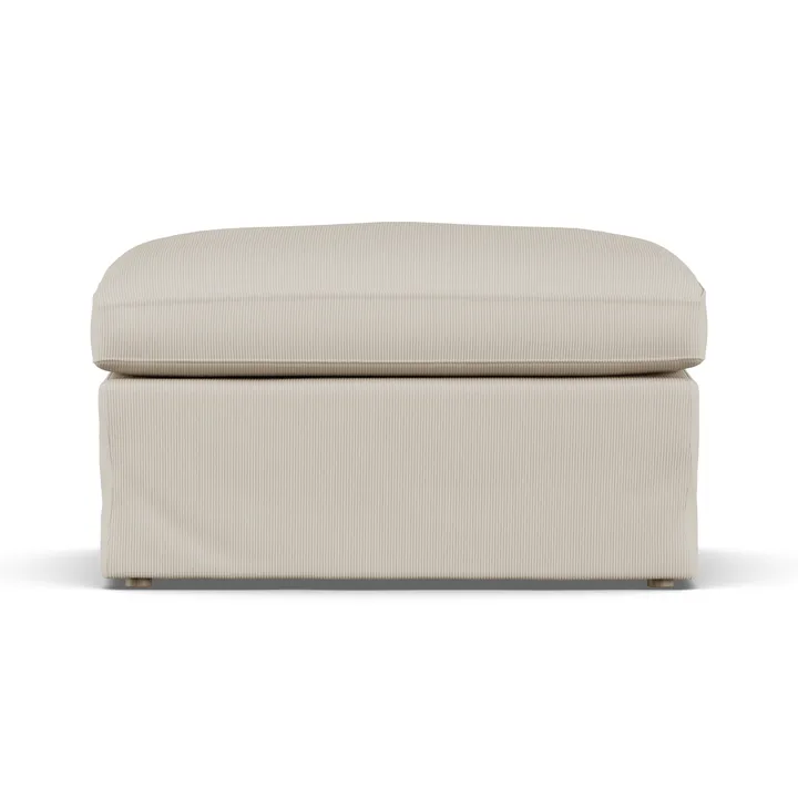 Linnevik fotskammel - Jump Beige 1956-hvitoljet eik, med skjørt - 1898