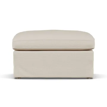 Linnevik fotskammel - Same Beige 6670-hvitoljet eik, med skjørt - 1898