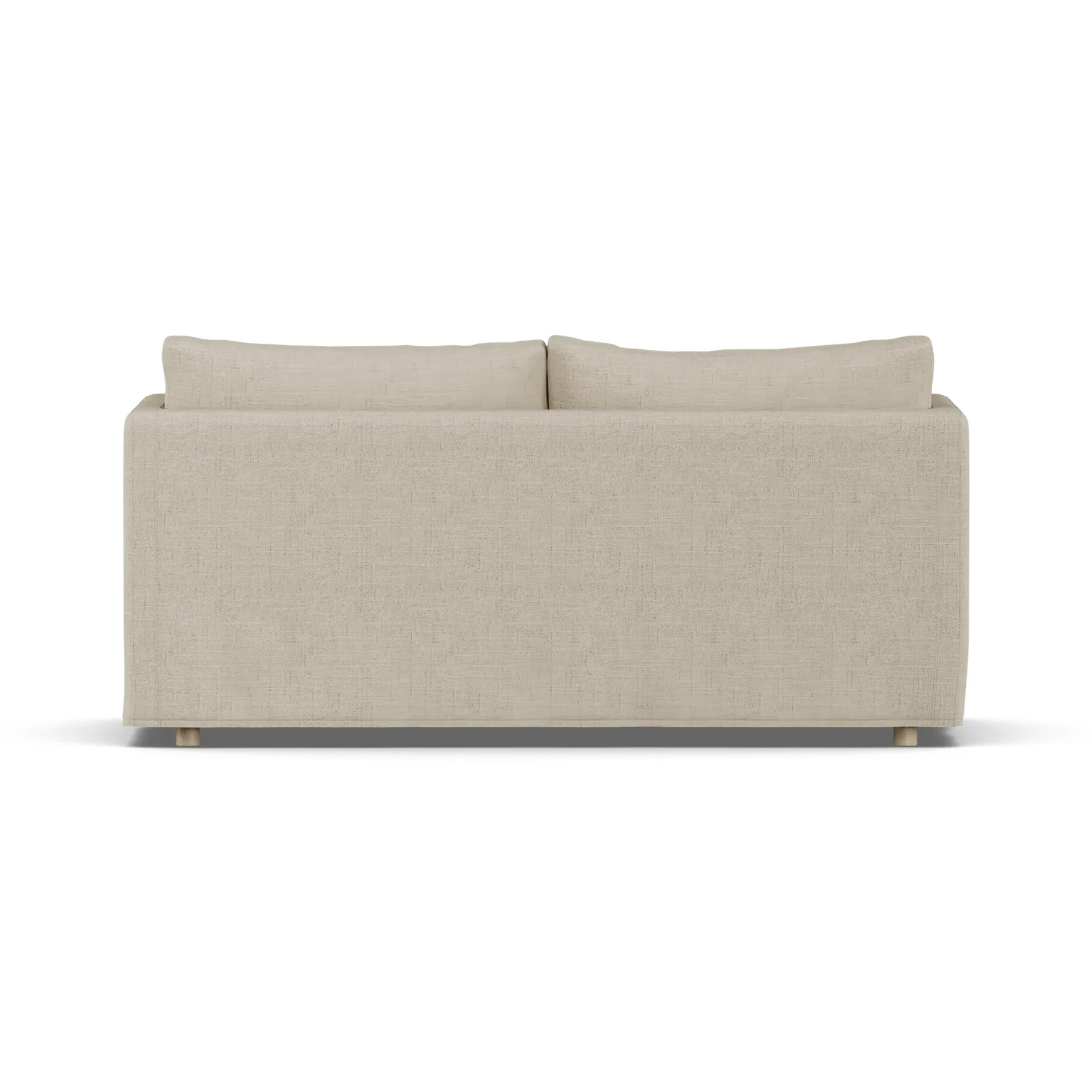 Linnevik sofa, Bern beige 0341-hvitoljet eik, 2-seters, med skjørt 1898
