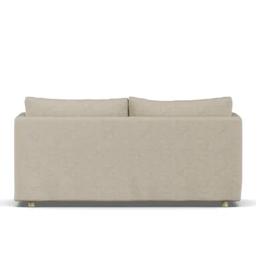 Linnevik sofa - Bern beige 0341-hvitoljet eik, 2-seters, med skjørt - 1898