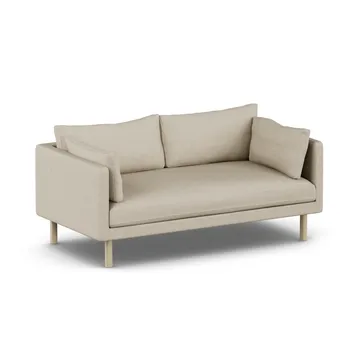 Linnevik sofa - Bern Beige 0341-hvitoljet eik, 2-seters, uten skjørt - 1898