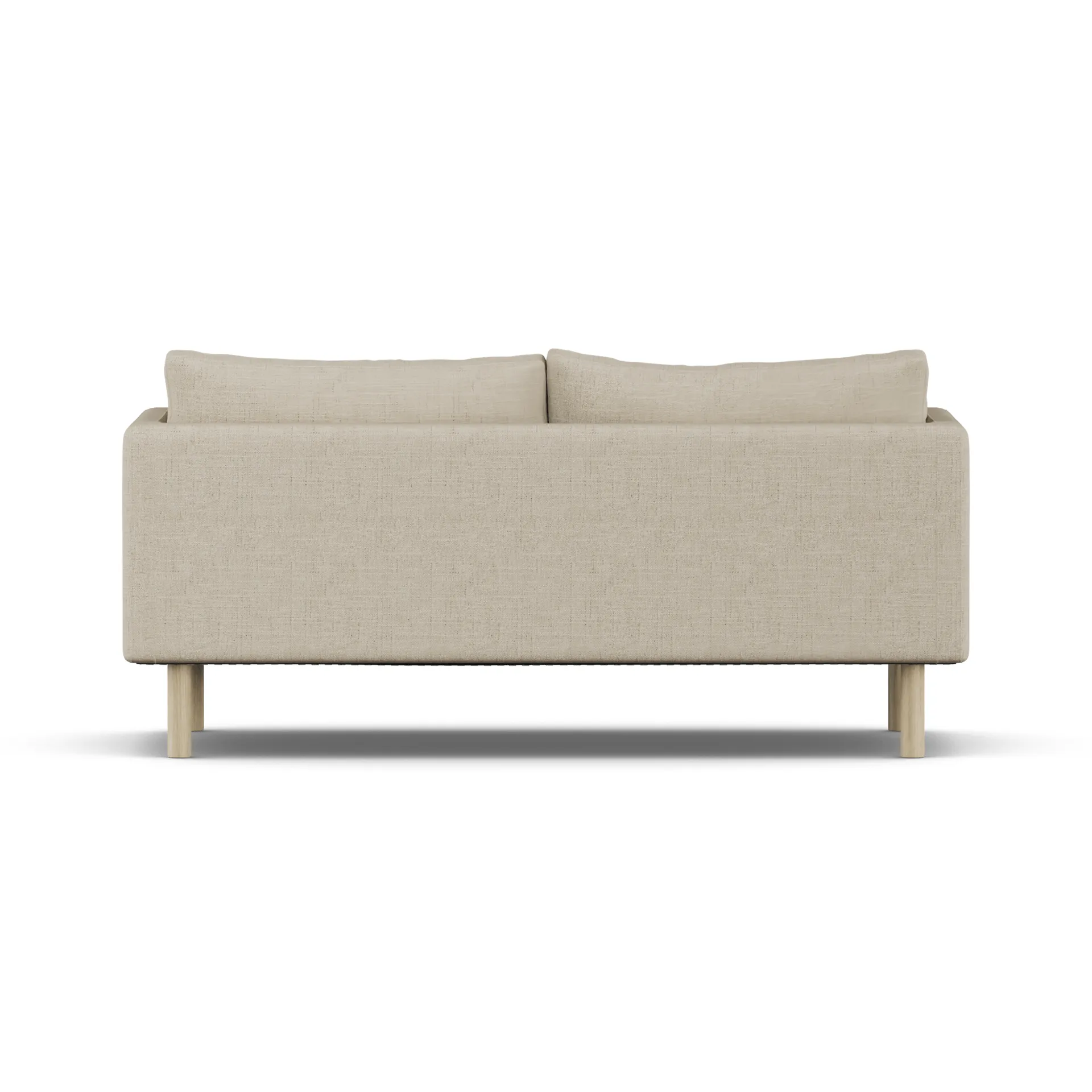 Linnevik sofa, Bern Beige 0341-hvitoljet eik, 2-seters, uten skjørt 1898