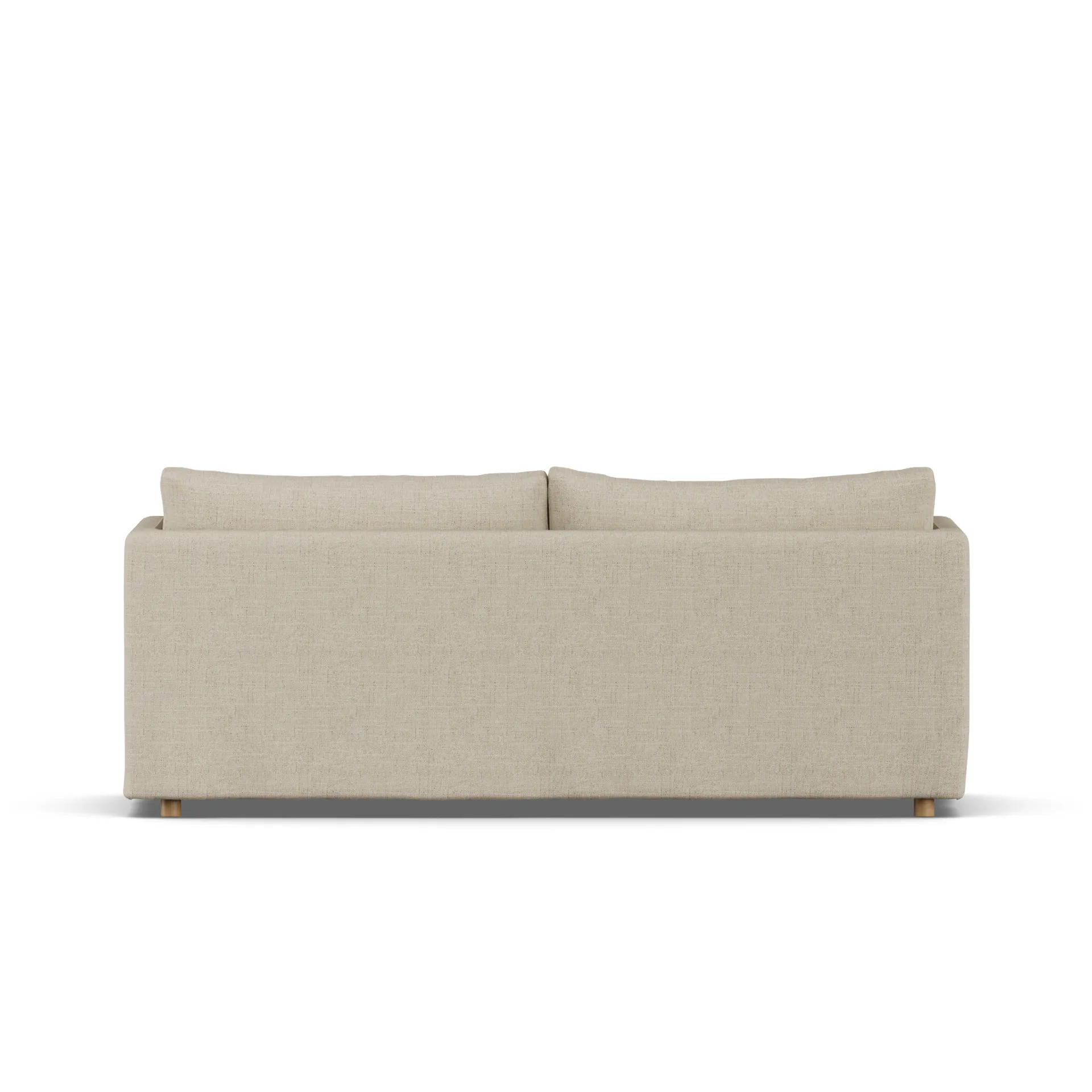 Linnevik sofa, Bern Beige 0341-hvitoljet eik, 3-seters, med skjørt 1898