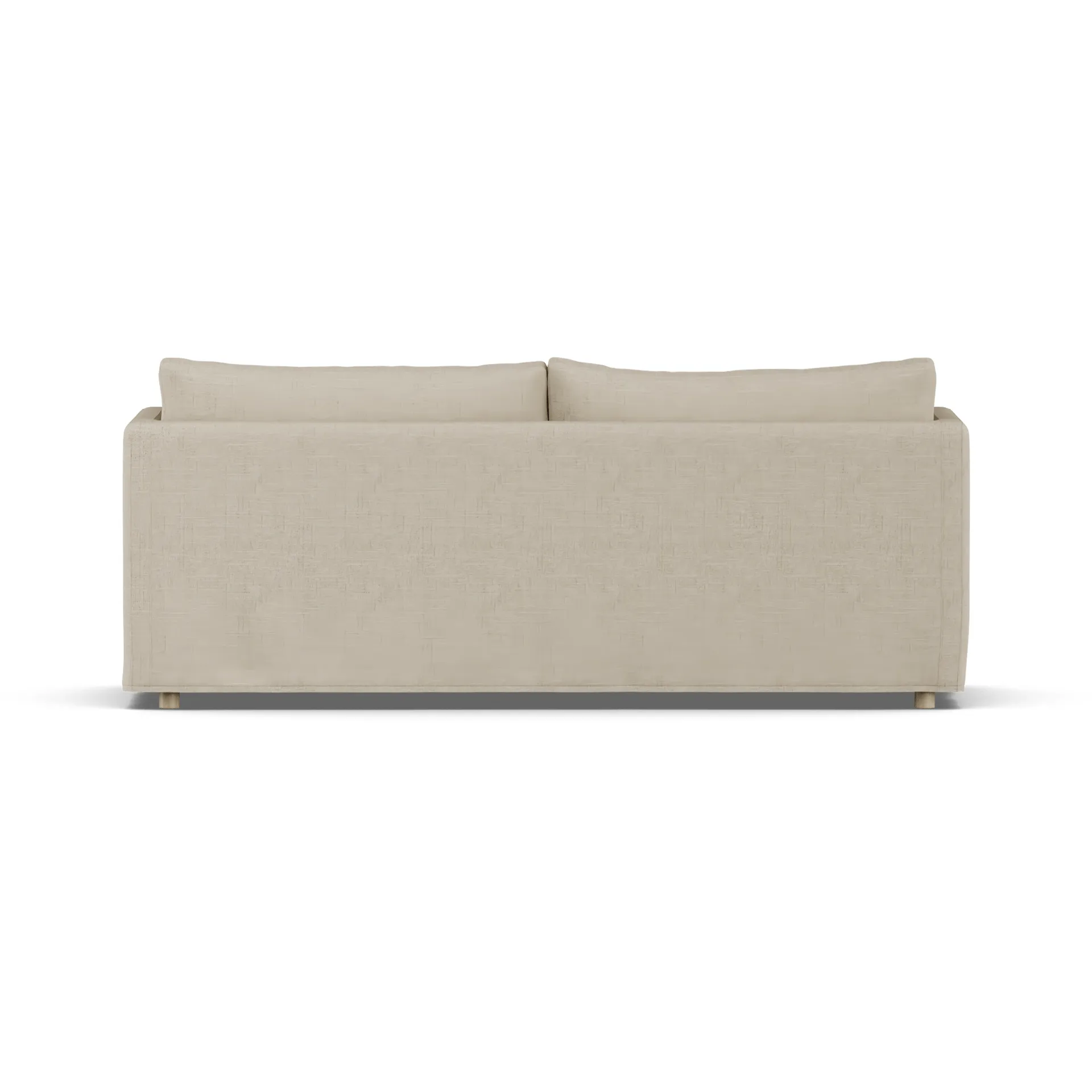 Linnevik sofa, Bern Beige 0341-hvitoljet eik, 3-seters, med skjørt 1898