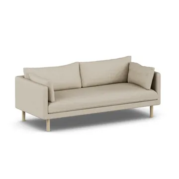 Linnevik sofa - Bern Beige 0341-hvitoljet eik, 3-seters, uten skjørt - 1898