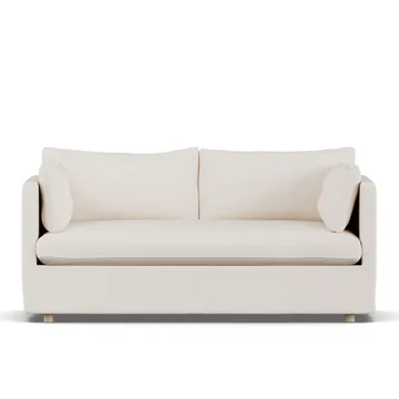 Linnevik sofa - Caleido Beige 9600-hvitoljet eik, 2-seters, med skjørt - 1898