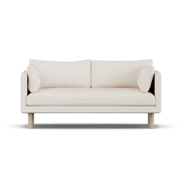 Linnevik sofa - Caleido Beige 9600-hvitoljet eik, 2-seters, uten skjørt - 1898