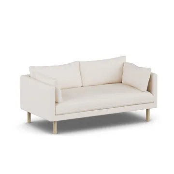 Linnevik sofa - Caleido Beige 9600-hvitoljet eik, 2-seters, uten skjørt - 1898
