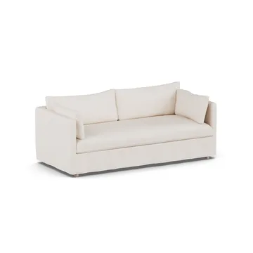 Linnevik sofa - Caleido beige 9600-hvitoljet eik, 3-seters, med skjørt - 1898