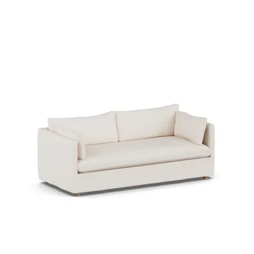 Linnevik sofa - Caleido beige 9600-hvitoljet eik, 3-seters, med skjørt - 1898