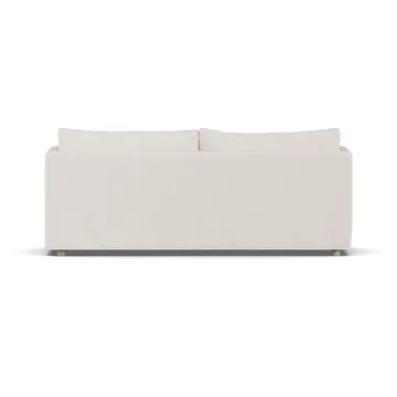 Linnevik sofa - Caleido beige 9600-hvitoljet eik, 3-seters, med skjørt - 1898