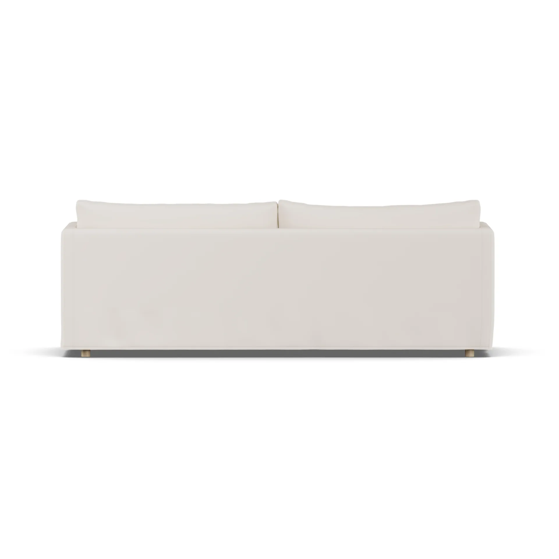 Linnevik sofa, Caleido beige 9600-hvitoljet eik, 4-seters, med skjørt 1898