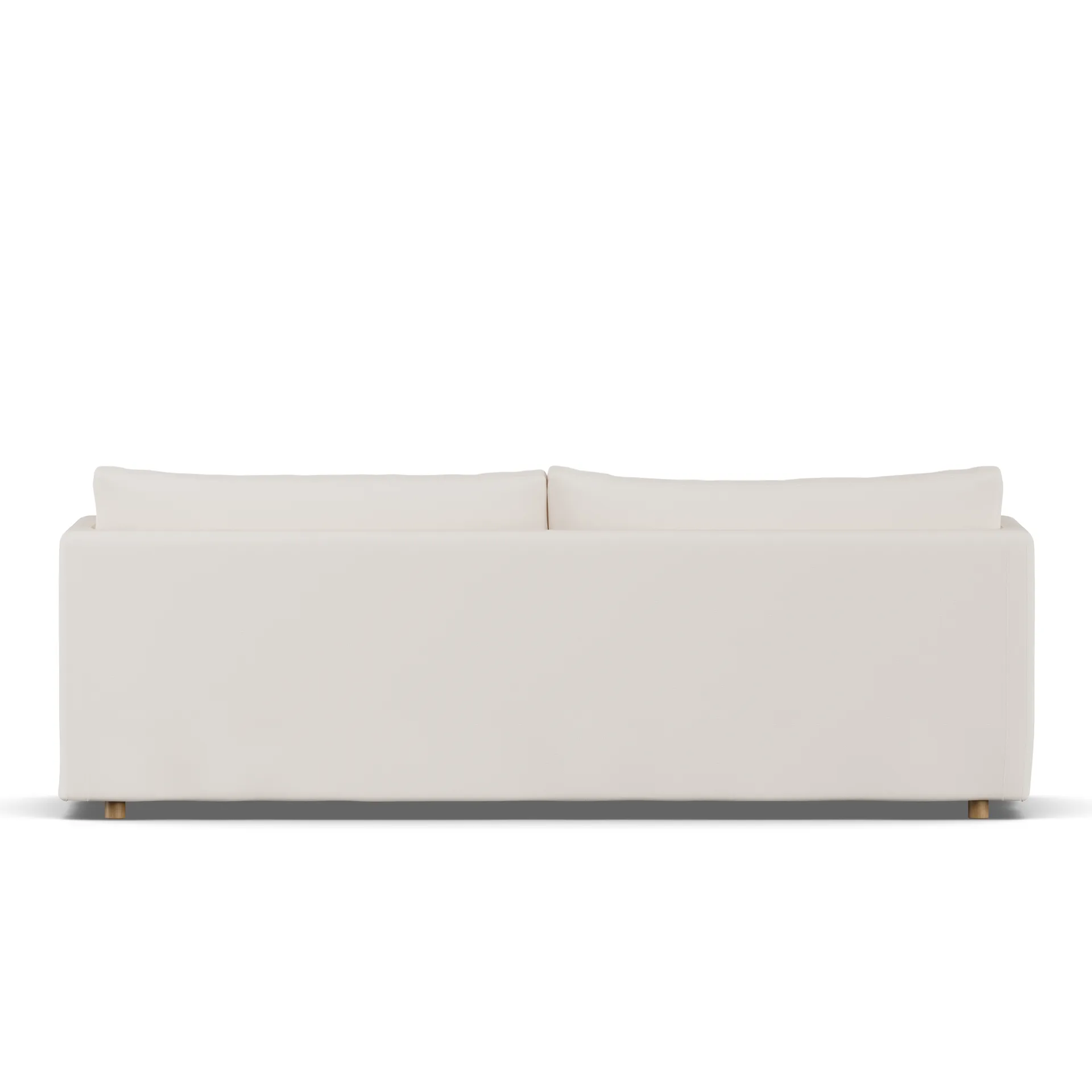 Linnevik sofa, Caleido beige 9600-hvitoljet eik, 4-seters, med skjørt 1898