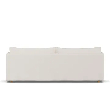 Linnevik sofa - Caleido beige 9600-hvitoljet eik, 4-seters, med skjørt - 1898