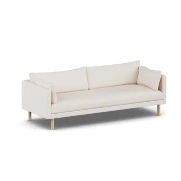 Linnevik sofa - Caleido Beige 9600-hvitoljet eik, 4-seters, uten skjørt - 1898