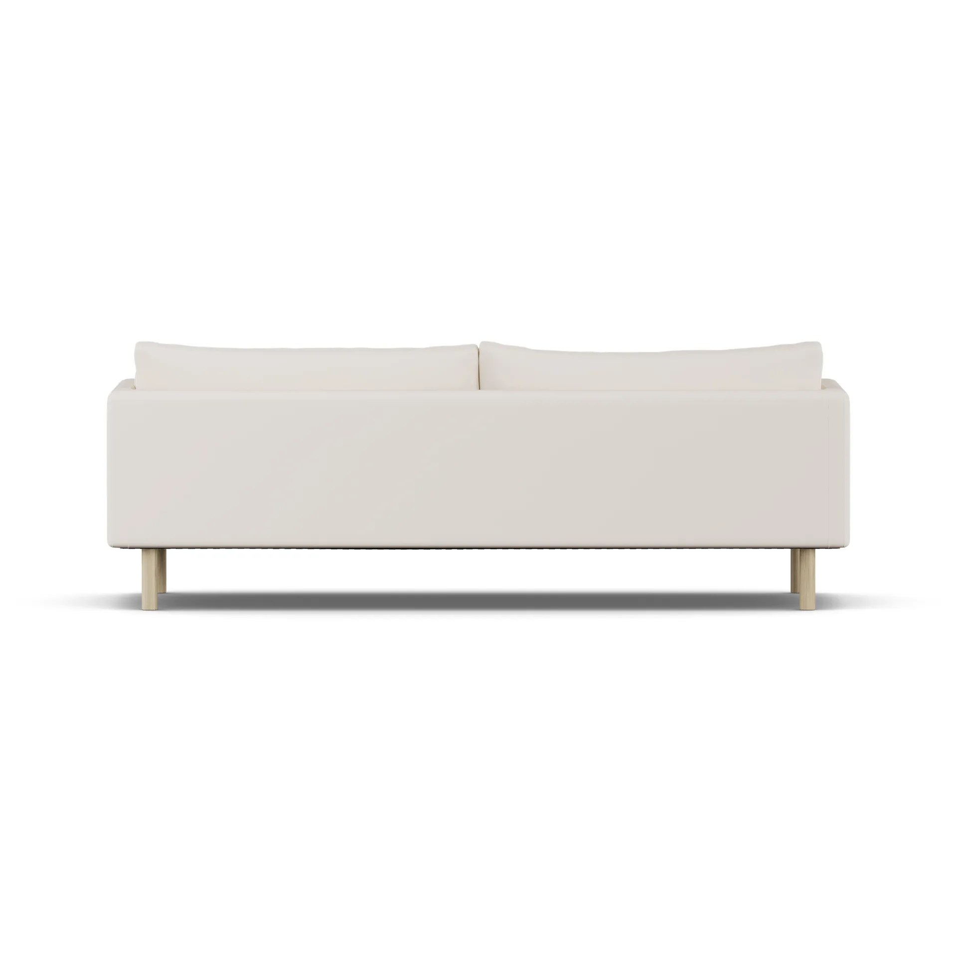 Linnevik sofa, Caleido Beige 9600-hvitoljet eik, 4-seters, uten skjørt 1898