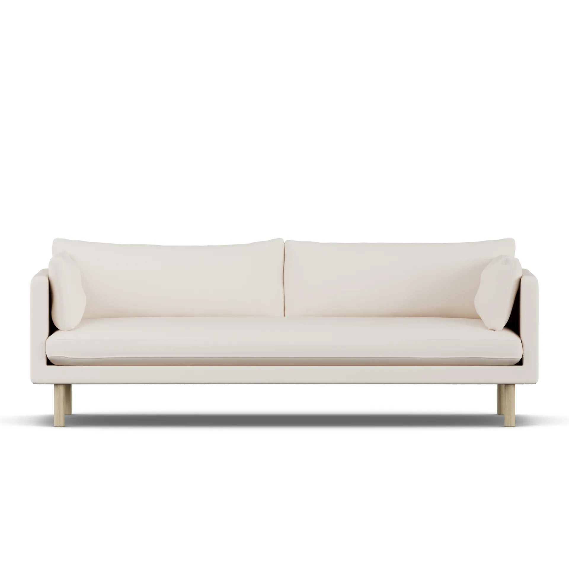 Linnevik sofa, Caleido Beige 9600-hvitoljet eik, 4-seters 1898