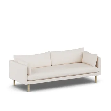 Linnevik sofa - Caleido Beige 9600-hvitoljet eik, 4-seters - 1898
