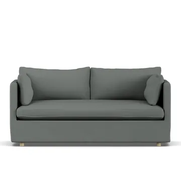 Linnevik sofa - Caleido Grey 1240-hvitoljet eik, 2-seters, med skjørt - 1898