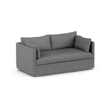 Linnevik sofa - Caleido Grey 1240-hvitoljet eik, 2-seters, med skjørt - 1898