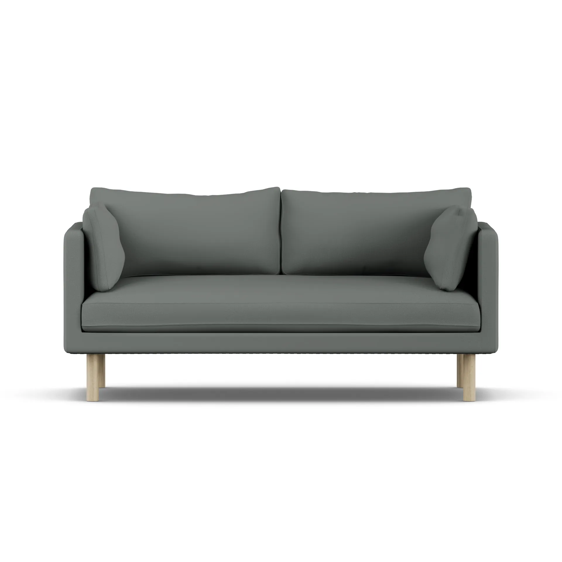 Linnevik sofa, Caleido Grey 1240-hvitoljet eik, 2-seters, uten skjørt 1898
