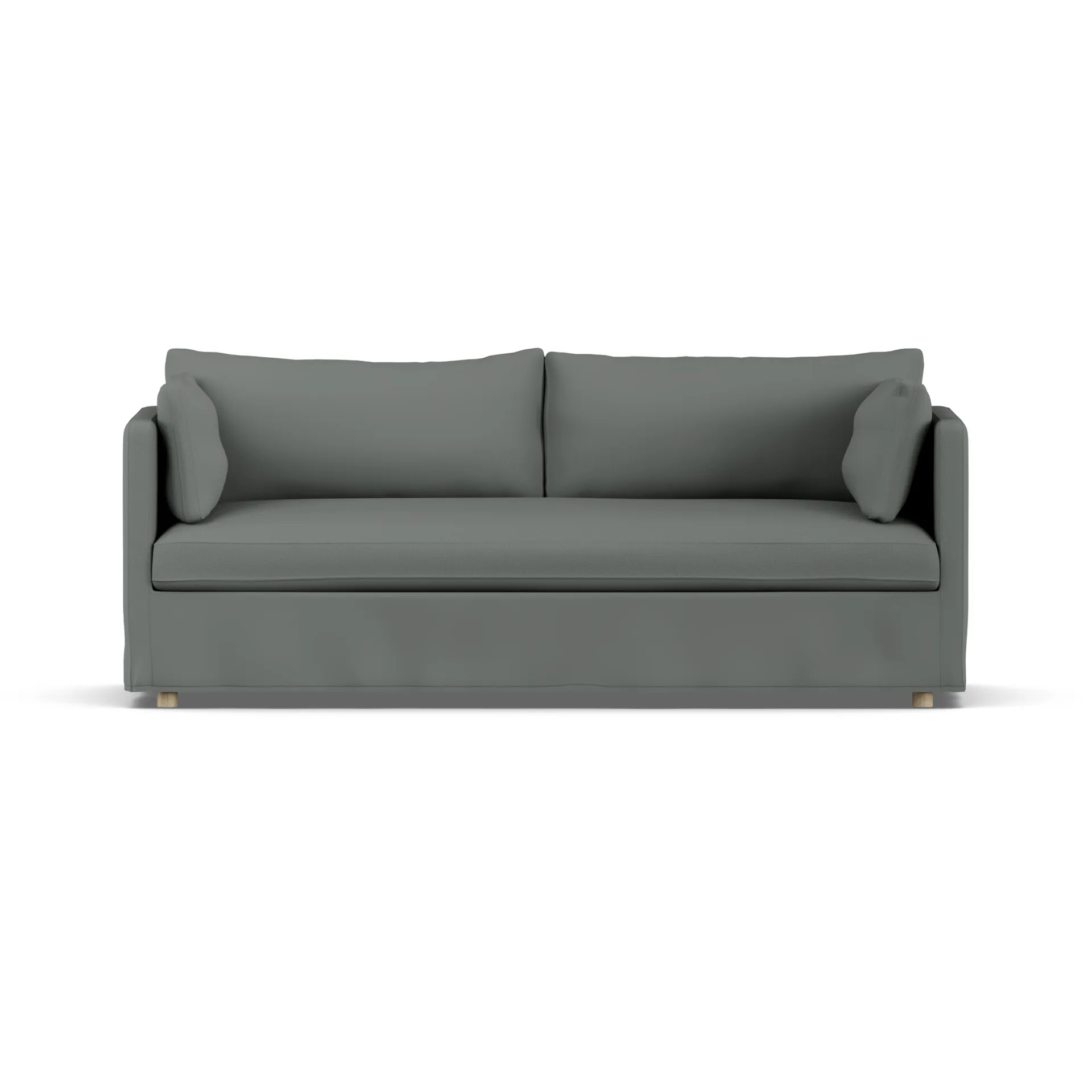 Linnevik sofa, Caleido Grey 1240-hvitoljet eik, 3-seters, med skjørt 1898