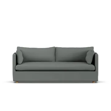 Linnevik sofa - Caleido Grey 1240-hvitoljet eik, 3-seters, med skjørt - 1898