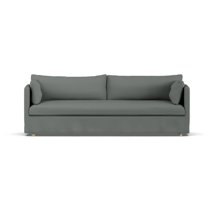 Linnevik sofa - Caleido grey 1240-hvitoljet eik, 4-seters, med skjørt - 1898