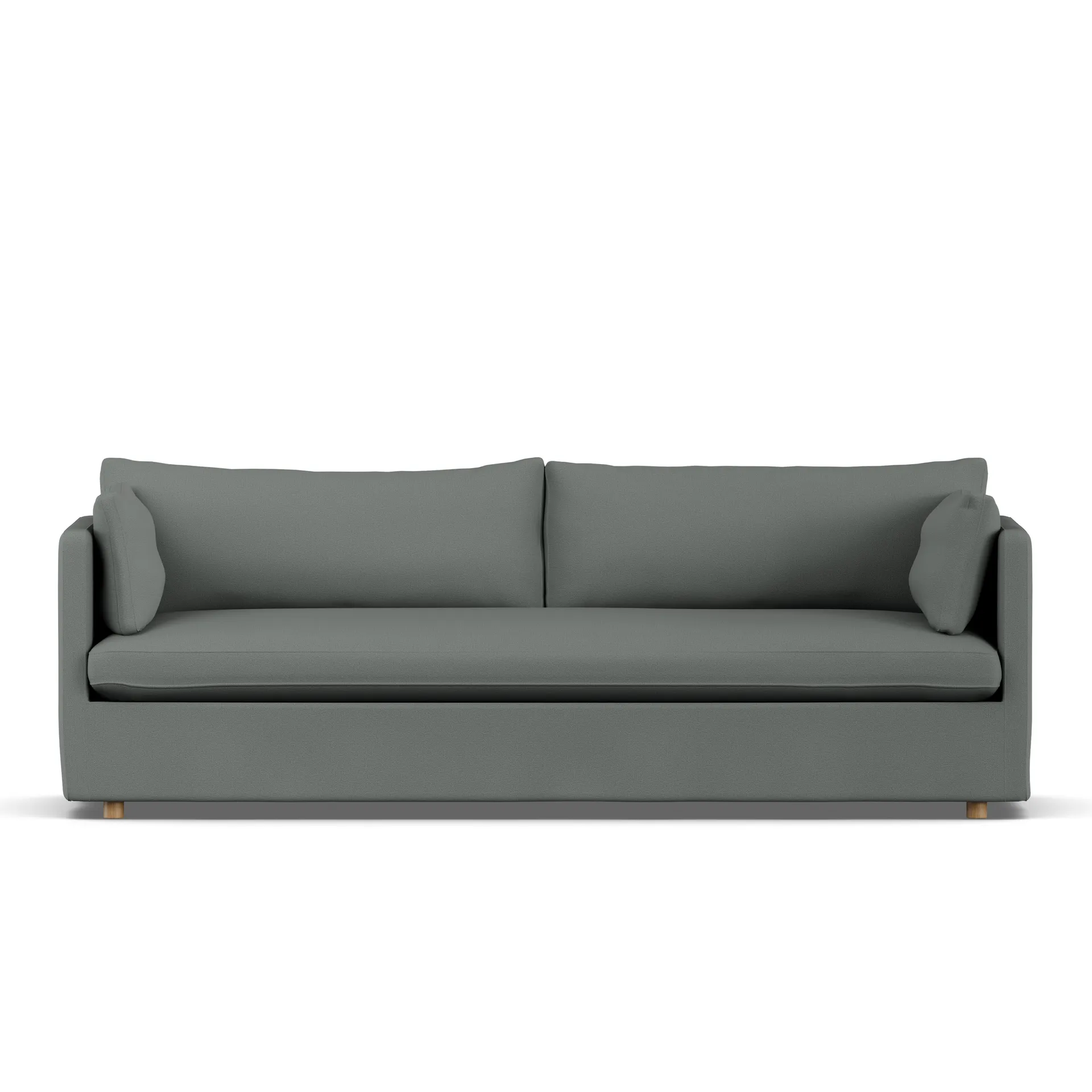 Linnevik sofa, Caleido grey 1240-hvitoljet eik, 4-seters, med skjørt 1898