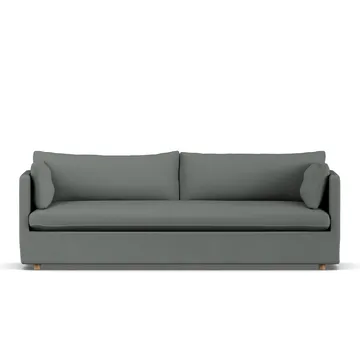 Linnevik sofa - Caleido grey 1240-hvitoljet eik, 4-seters, med skjørt - 1898