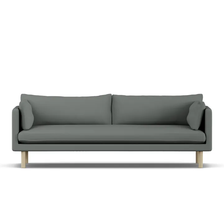 Linnevik sofa - Caleido Grey 1240-hvitoljet eik, 4-seters - 1898