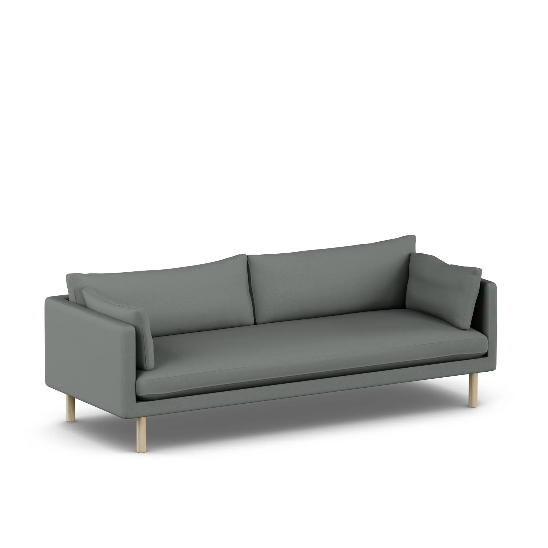 Linnevik sofa, Caleido Grey 1240-hvitoljet eik, 4-seters 1898