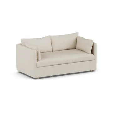 Linnevik sofa - Jump Beige 1956-hvitoljet eik, 2-seters, med skjørt - 1898