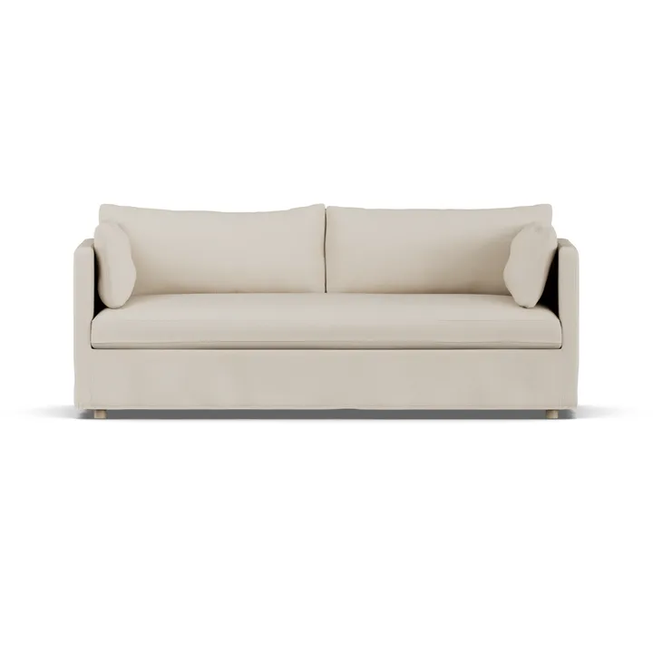 Linnevik sofa - Jump Beige 1956-hvitoljet eik, 3-seters, med skjørt - 1898