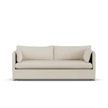 Linnevik sofa - Jump Beige 1956-hvitoljet eik, 3-seters, med skjørt - 1898