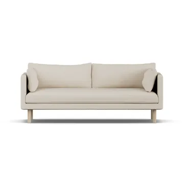 Linnevik sofa - Jump Beige 1956-hvitoljet eik, 3-seters, uten skjørt - 1898